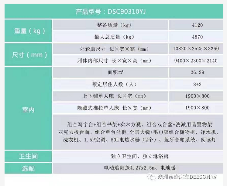 帝盛 经典系列-10米儿童款 营地拖挂房车(图1)